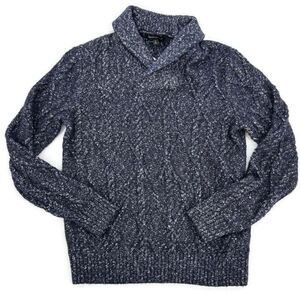 NWT Banana Republic Yak Hair Blend‎ Cable Knit Shawl Pulllover Preppy Sweater S